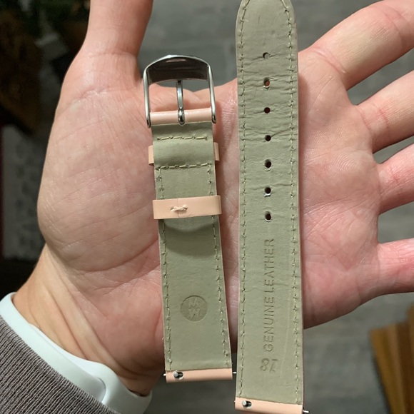 Light pink Michele 18 mm watch band - Picture 2 of 2